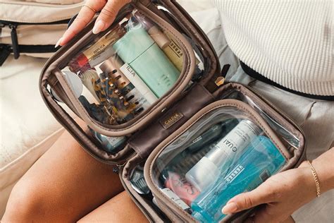 clear travel bags for toiletries.